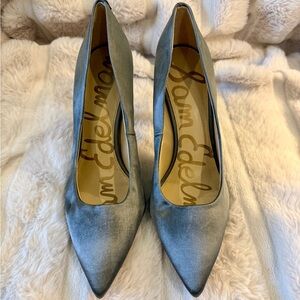 Sam Edelman Hazel Pewter Satin Pumps 8.5
